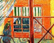 文森特 威廉 梵高 : 从窗口看到一个卖猪肉店